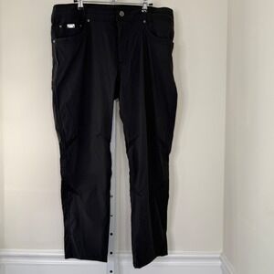 KUHL Nylon Flat Front Pants Mens Size 36x32 Straight Leg‎ 5175 18F Hiking Gray